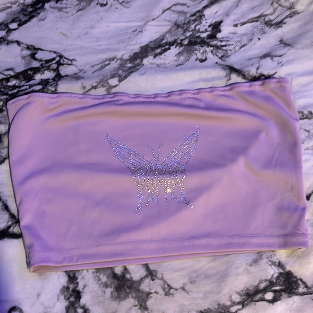 Crop top, no sleeve, from SHEIN